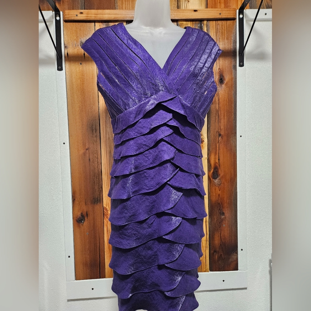 Elegant Purple Layered Dress